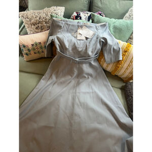 Women's FEHAUTE Light Blue Off-Shoulder Midi Dress Size 6